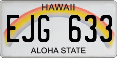 HI license plate EJG633
