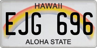 HI license plate EJG696
