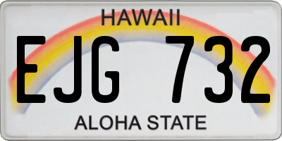 HI license plate EJG732