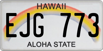 HI license plate EJG773