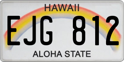 HI license plate EJG812