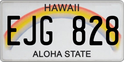 HI license plate EJG828