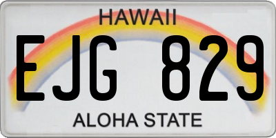 HI license plate EJG829