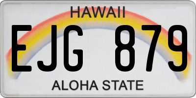HI license plate EJG879