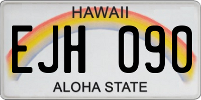 HI license plate EJH090