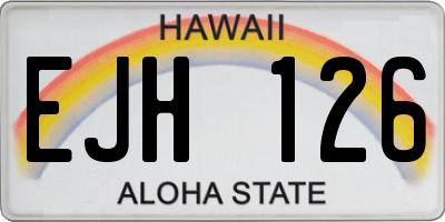 HI license plate EJH126