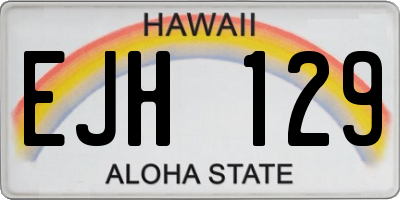 HI license plate EJH129