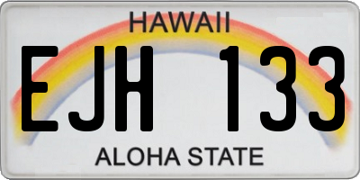 HI license plate EJH133