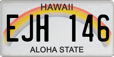 HI license plate EJH146