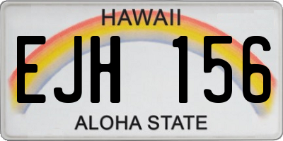 HI license plate EJH156