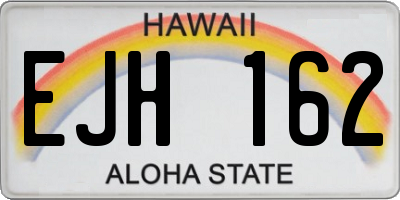 HI license plate EJH162