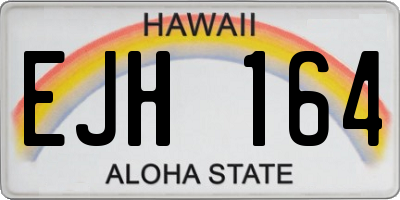 HI license plate EJH164