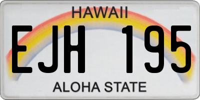 HI license plate EJH195