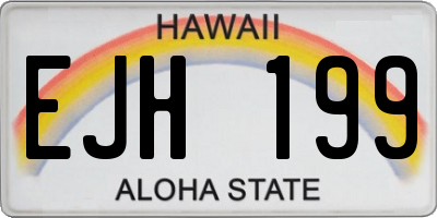 HI license plate EJH199