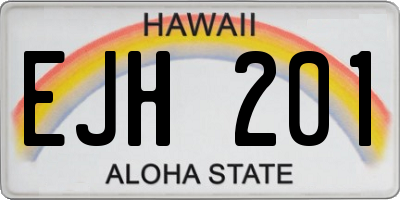 HI license plate EJH201