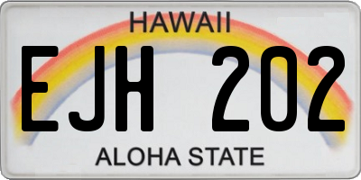 HI license plate EJH202