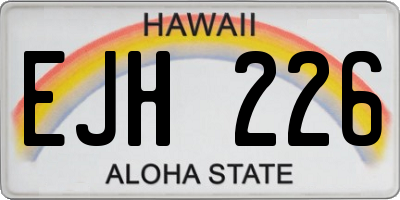 HI license plate EJH226