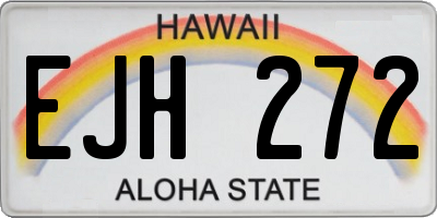 HI license plate EJH272