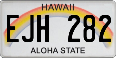 HI license plate EJH282