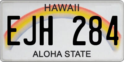 HI license plate EJH284
