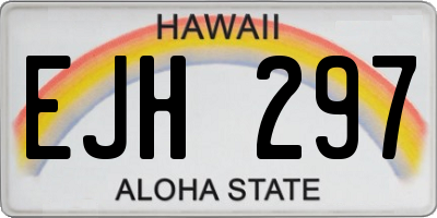 HI license plate EJH297