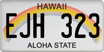 HI license plate EJH323