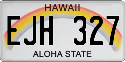 HI license plate EJH327