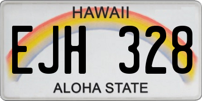 HI license plate EJH328