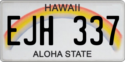 HI license plate EJH337