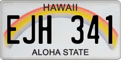 HI license plate EJH341