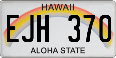 HI license plate EJH370