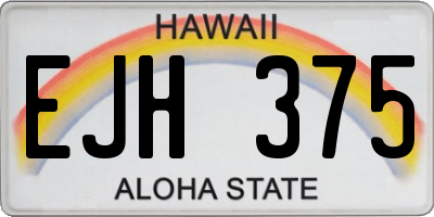 HI license plate EJH375
