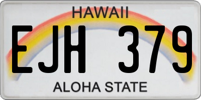 HI license plate EJH379