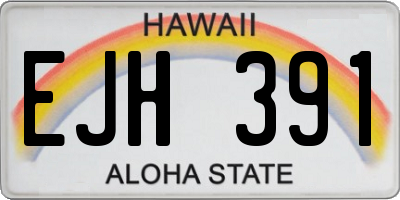 HI license plate EJH391