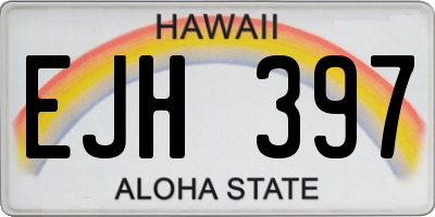 HI license plate EJH397