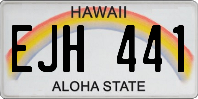 HI license plate EJH441