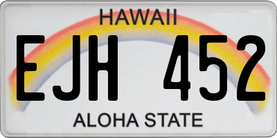 HI license plate EJH452