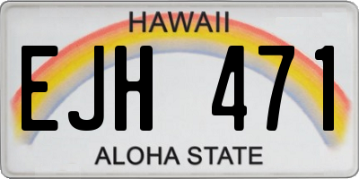 HI license plate EJH471
