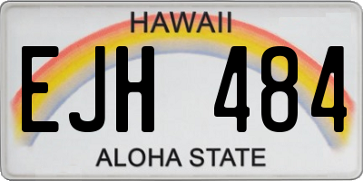 HI license plate EJH484