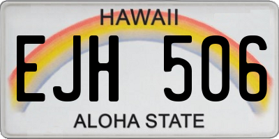 HI license plate EJH506