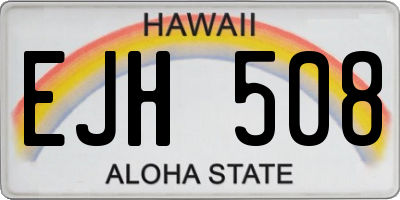 HI license plate EJH508