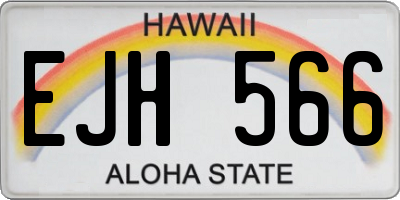 HI license plate EJH566