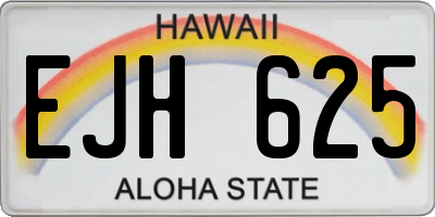 HI license plate EJH625