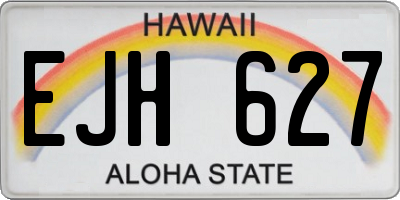 HI license plate EJH627