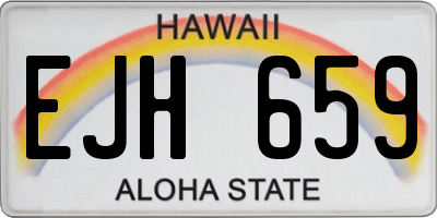 HI license plate EJH659