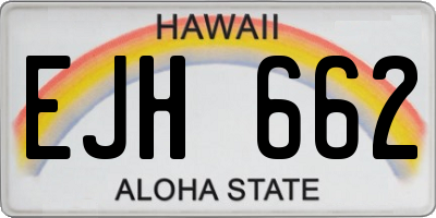 HI license plate EJH662