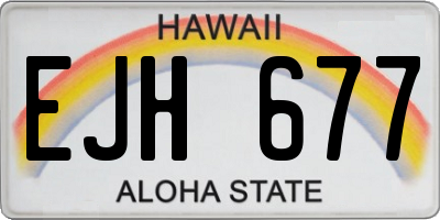 HI license plate EJH677