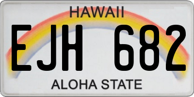 HI license plate EJH682