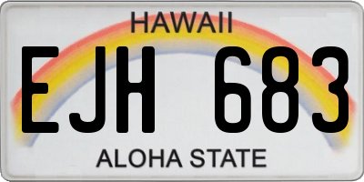 HI license plate EJH683