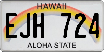 HI license plate EJH724